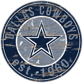 Dallas Cowboys 23.5" Distressed Round Sign