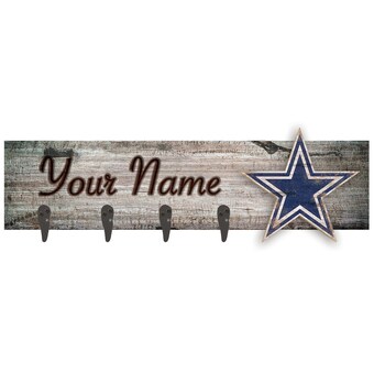 Dallas Cowboys 24" x 6" Personalized Mounted Coat Hanger