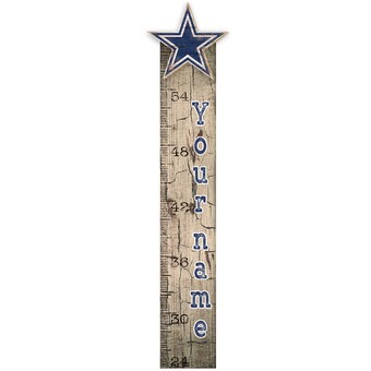 Dallas Cowboys 6" x 36" Personalized Growth Chart Sign