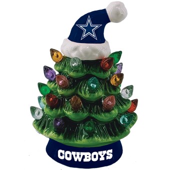 Dallas Cowboys 8" Light Up Ceramic LED Christmas Tree