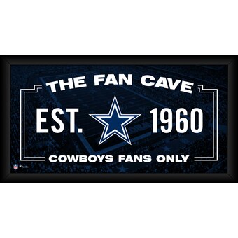 Dallas Cowboys Framed 10" x 20" Fan Cave Collage