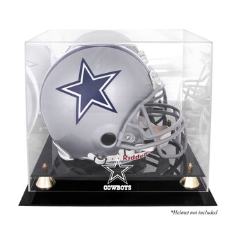 Dallas Cowboys Golden Classic Helmet Display Case with Mirrored Back