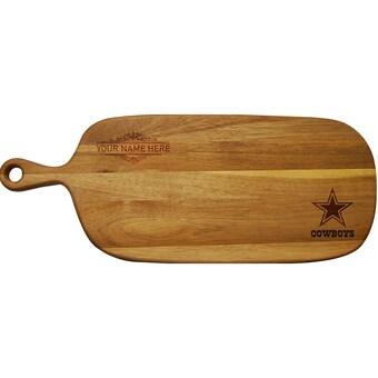 Dallas Cowboys Personalized Acacia Paddle Serving Board