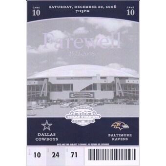 Dallas Cowboys Stadium Inaugural Season Commemorative Ticket