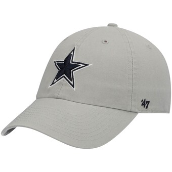 Men's '47 Gray Dallas Cowboys Primary Clean Up Adjustable Hat