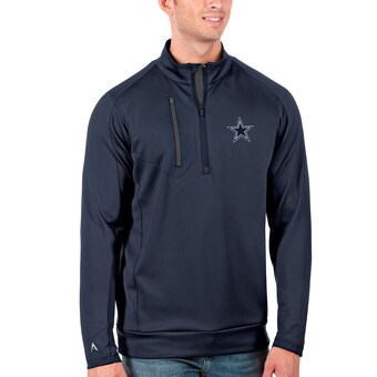 Men's Dallas Cowboys Antigua Navy Generation Big & Tall Quarter-Zip Pullover Jacket