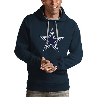 Men's Antigua Navy Dallas Cowboys Victory Pullover Hoodie