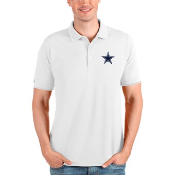 Men's Antigua White Dallas Cowboys Affluent Polo