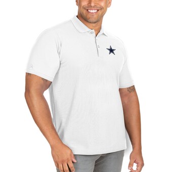 Men's Dallas Cowboys Antigua White Legacy Pique Big & Tall Polo