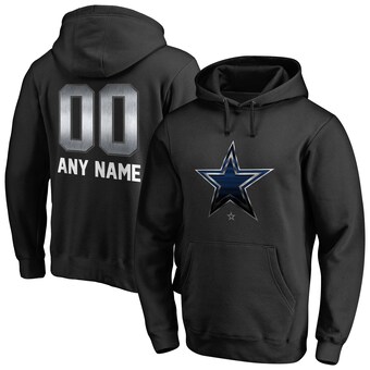 Men's Black Dallas Cowboys Personalized Midnight Mascot Pullover Hoodie