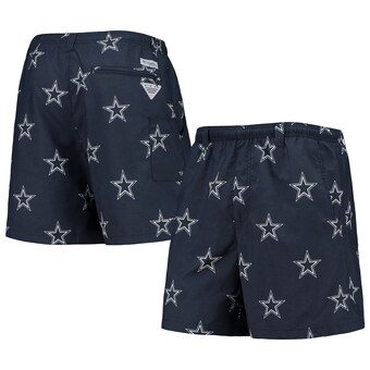 Men's Dallas Cowboys Columbia Navy Backcast II Omni-Shade Swim Shorts