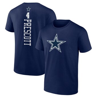 Men's Dallas Cowboys Dak Prescott Navy Playmaker T-Shirt