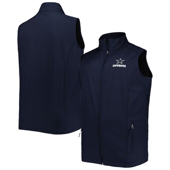 Men's Dallas Cowboys Dunbrooke Navy Big & Tall Archer Softshell Full-Zip Vest