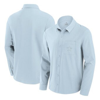 Men's Fanatics Light Blue Dallas Cowboys Front Office Long Sleeve Button-Up Shirt