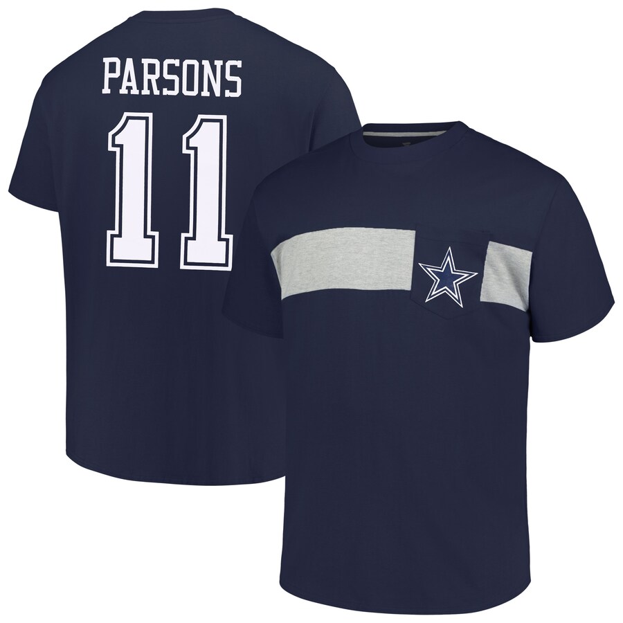 Men's Fanatics Micah Parsons Navy Dallas Cowboys Big & Tall T-Shirt