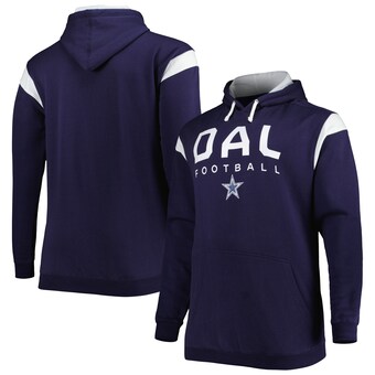 Men's Dallas Cowboys Fanatics Navy Big & Tall Call the Shots Pullover Hoodie