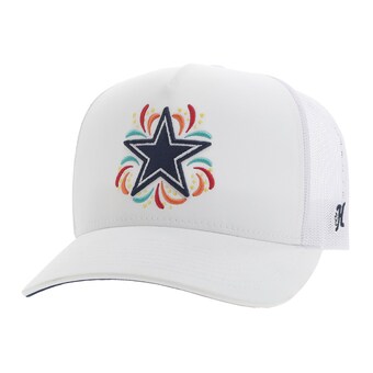 Men's Dallas Cowboys  HOOey White NFL Fiesta Adjustable Trucker Hat