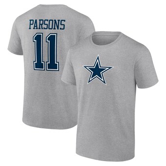 Micah Parsons Dallas Cowboys Icon Player Name & Number T-Shirt - Gray