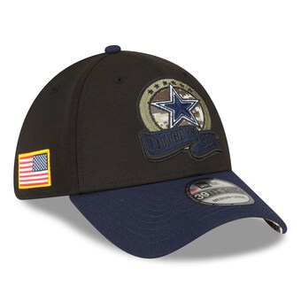 Men's Dallas Cowboys New Era Black/Navy 2022 Salute To Service 39THIRTY Flex Hat 