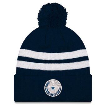 Men's Dallas Cowboys  New Era Navy 2023 NFC East Division Champions Cuffed Knit Hat with Pom