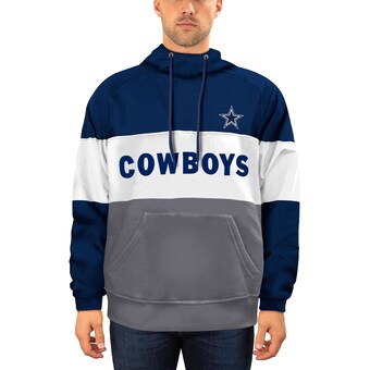 Men's Dallas Cowboys New Era Navy/Gray Big & Tall Fleece Star Pullover Hoodie