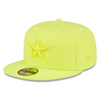 Men's New Era Neon Green Dallas Cowboys Color Pack Brights 59FIFTY Fitted Hat