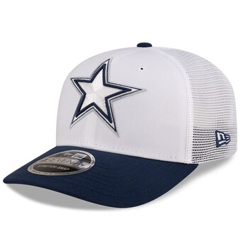 Men's Dallas Cowboys New Era White/Navy 2024 NFL Training Camp 9SEVENTY Trucker Hat