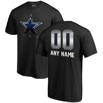 Men's Dallas Cowboys NFL Pro Line by Fanatics Black Personalized Midnight Mascot T-Shirt