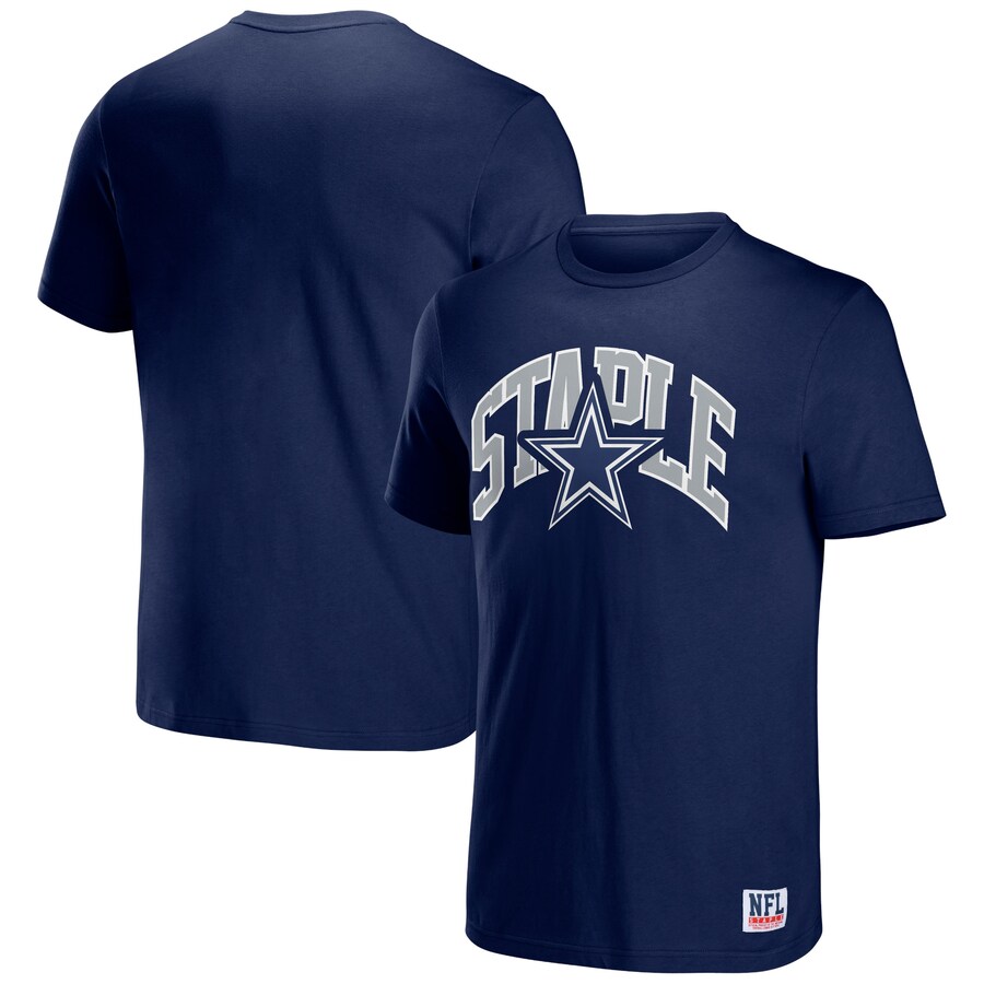 Men's Dallas Cowboys NFL x Staple Navy Logo Lockup T-Shirt