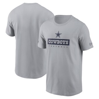 Men's Dallas Cowboys Nike Gray Sideline Performance T-Shirt