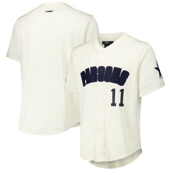 Micah Parsons Dallas Cowboys Pro Standard Name & Number Triple Tonal Button-Up Baseball Jersey - Cream