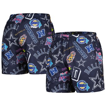 Men's Pro Standard  Navy Dallas Cowboys Allover Print Mini Logo Shorts