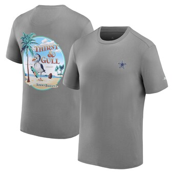 Men's Dallas Cowboys Tommy Bahama Gray Thirst & Gull T-Shirt