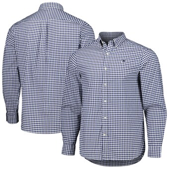 Men's Dallas Cowboys Vineyard Vines Royal On-the-Go brrr Tri-Blend Long Sleeve Button-Down Shirt