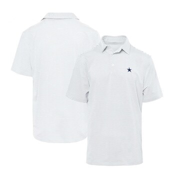 Men's Vineyard Vines  White Dallas Cowboys Bradley Stripe Sankaty Polo