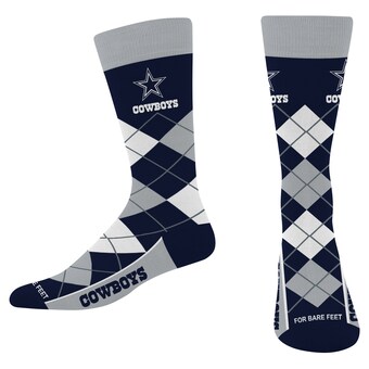 Unisex Dallas Cowboys For Bare Feet Argyle Remix Crew Socks