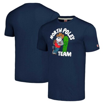 Unisex Homage Navy Dallas Cowboys Holiday Tri-Blend T-Shirt