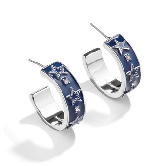 Dallas Cowboys WEAR By Erin Andrews x BaubleBar Enamel Hoop Earrings