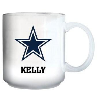 White Dallas Cowboys 11oz. Personalized Mug