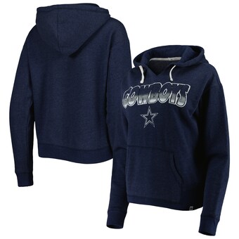 Women's '47 Navy Dallas Cowboys Color Rise Kennedy Pullover Hoodie