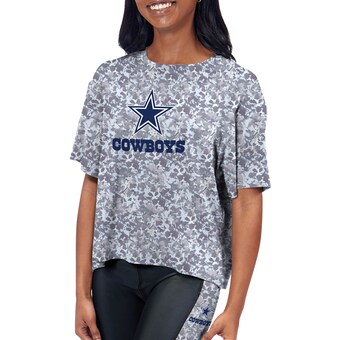 Women's Certo Navy Dallas Cowboys Cropped Turnout T-Shirt