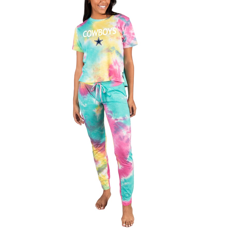 Women's Concepts Sport Dallas Cowboys Velodrome Tie-Dye Top & Jogger Pants Set