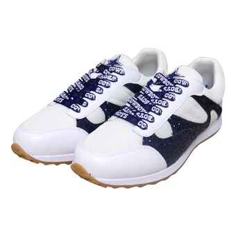 Women's Cuce  White Dallas Cowboys Glitter Sneakers