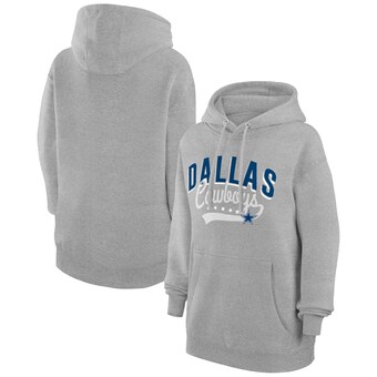 Women's G-III 4Her by Carl Banks  Heather Gray Dallas Cowboys Filigree Logo Pullover Hoodie