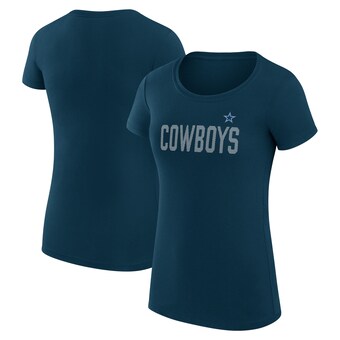 Women's G-III 4Her by Carl Banks Navy Dallas Cowboys Dot Print Lightweight Fitted T-Shirt