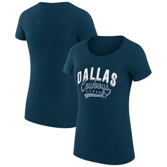 Women's G-III 4Her by Carl Banks Navy Dallas Cowboys Filigree Logo Fitted T-Shirt