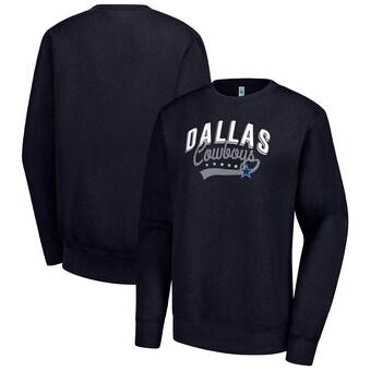 Women's G-III 4Her by Carl Banks  Navy Dallas Cowboys Filigree Logo Graphic Fleece Pullover Sweatshirt