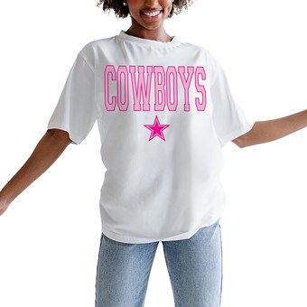 Women's Gameday Couture Oatmeal Dallas Cowboys On Point Oversized T-Shirt