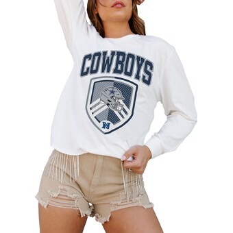 Women's Gameday Couture  White Dallas Cowboys  Pushing The Limit Long Sleeve T-Shirt