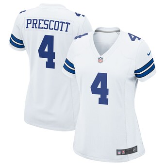 Women's Nike Dak Prescott White Dallas Cowboys Team Game Jersey